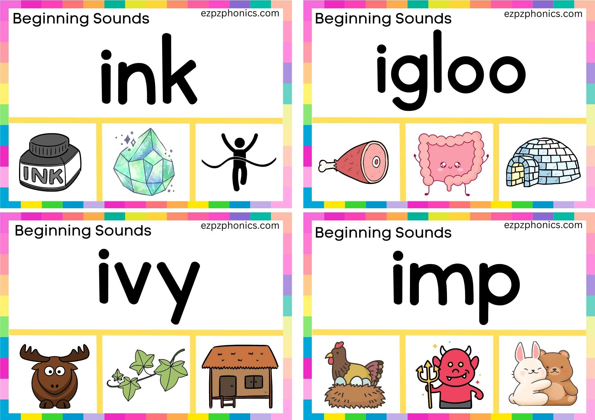 Letter I Read The Word And Clip The Correct Image Clip Card Group 1